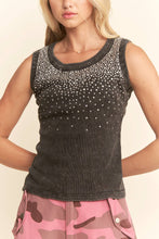 Black Sleeveless Ribbed Davi & Dani Tank Top