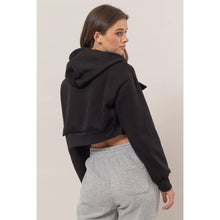 Black Fleece French Terry Cropped Jacket