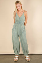 Mauve Mineral Washed Cotton Gauze Casual Jumpsuit