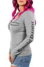 Grey Beautiful Disaster Henley Top