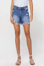 Harmonious High Rise Side Slit Frayed Hem Vervet Shorts