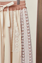 Multi Lace Accents Patchwork Maxi Pants