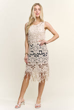 Beige Sleeveless Crochet Cover-Up Tunic
