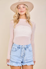Light Denim Lace-Up Ruffle Denim Shorts