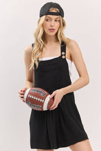 Black Scallop Pocket Strap Romper
