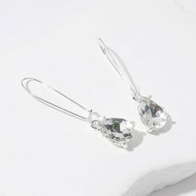 Yellow Teardrop Stone Cushion Dangle Earrings