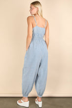 Black PLUS SIZE Mineral Washed Cotton Gauze Jumpsuit