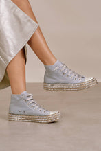 MX-CHANTEL - Studded High Top Sneakers: Blue / Standard / 6(1)-6.5(1)-7(1)-7.5(2)-8(2)-8.5(2)-9(2)-10(1)