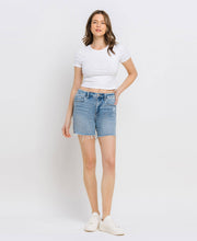 Done Deal High Rise Midi Vervet Shorts
