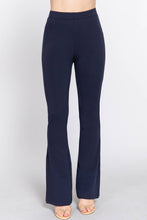 True Navy Waist Elastic Slim Flare Yoga Pants