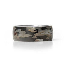 Camouflage Stainless Steel Blank Ring: 5 / 6mm