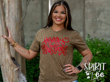 Merry Christmas Glitter - Animal Print Christmas Tee
