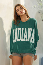 Hunter Green INDIANA Comfy Oversize Graphic Bucketlist Sweatshirt