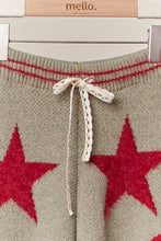 Dark Olive Peace & Stars Cozy Knit Pants