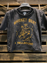 Whiskey Bent hellbound regular Cropped Acid wash T-shir