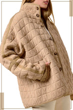 Birdy Sage Oversized Soft Quilted Button Down Jacket