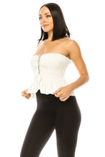 White Tube Top with Rhinestones