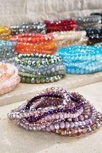 Opal Olive Glass Bead 9 Set Bracelet
