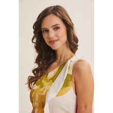 Cream Multi One Shoulder Floral Midi Dress