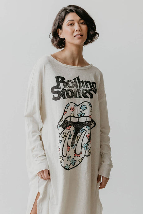 The Rolling Stones Flower Power Stones Tee Dress