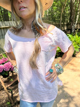 Light Pink Ripped Tattered Rare Bird Shirt