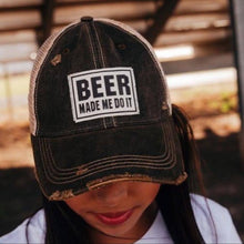 Beer Made Me Do It Distressed Trucker Cap