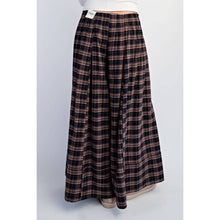 Midnight Checker Low Waisted Plaid Wide Leg Pants