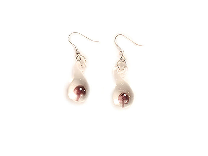 Glass Mushrrom Earrings