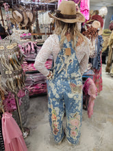 Vintage Butterfly Rose Rare Bird Overalls