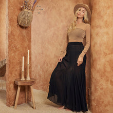 Black Versatile Mesh Maxi Skirt