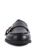Black Sheboss Buckle Detail Loafers