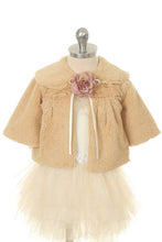 Champagne Extra Soft Fur Half Coat for Girls