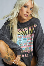 Black Journey America One Size Burn Out Long Sleeve Fleece Tee