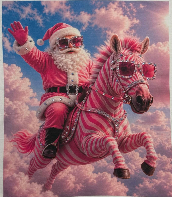 Natural Santa Pink Zebra Tee