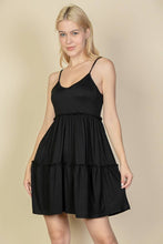 Black Tiered Cami Swing Dress