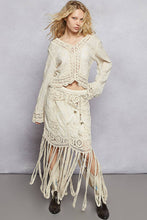 Natural Crochet patterns elongated fringe detail POL skirts