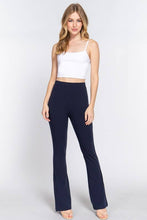 True Navy Waist Elastic Slim Flare Yoga Pants