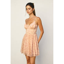 Peach Whip Rosewater Reverie Corset Mini Dress