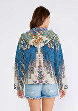 Natural Teal Long Sleeve Zipper Front Tapestry Hoodie Lovestitch Jacket