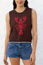 Navy Lobster Graphic Sleeveless Vest