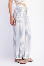 Denim Natural Stripe Soft Wash Lined Blended Pants