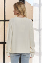 Ivory Round Neck Christmas Tree Sweater