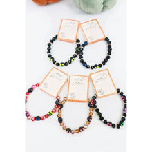 Colorful Halloween Theme Skull Bracelet: MIX COLOR / ONE(12)