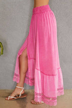 Fuchsia Braided Floral Maxi Venti Skirt