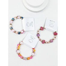 Soft Pink Shades of Mix Bead Stretch Bracelets: MIX COLOR / ONE(12)