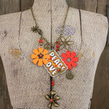 Peace & Love Retro Charm Necklace