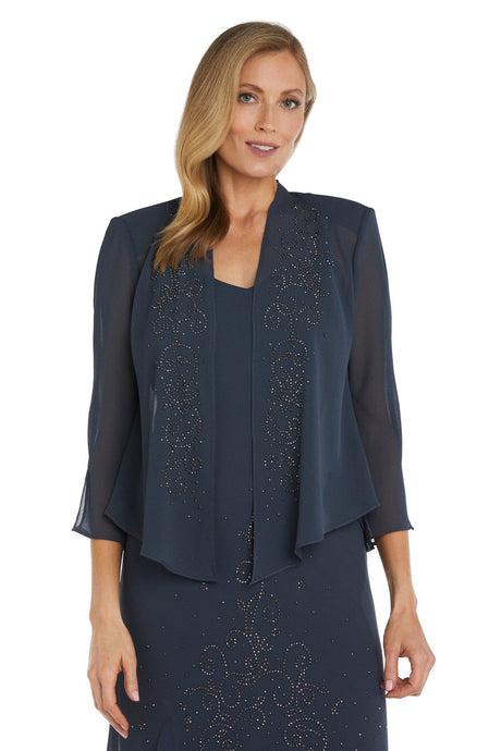 Charcoal Long Formal Jacket Dress