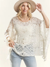 White Shoulder Boat Neck Crochet Lace Blouse