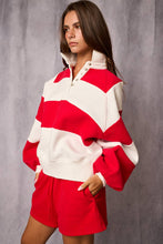 Red Everly Striped Pullover