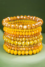 Plum Glass Bead 9 Set Bracelet